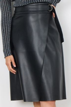 Faux Leather A-line Skirt