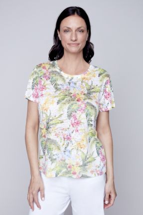 Orchid Print Top