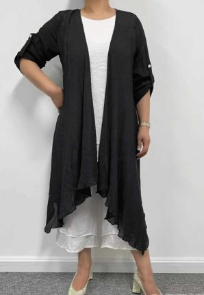 Uneven Hem Duster Cover-Up