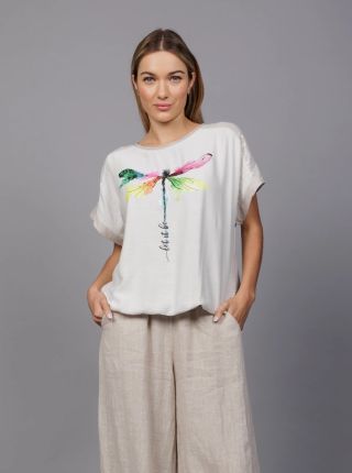 Dragonfly Print Top